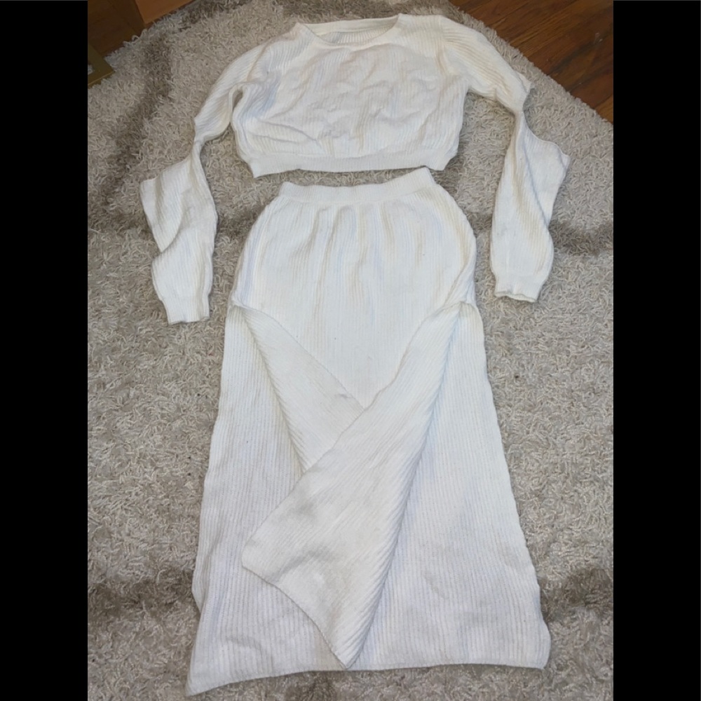 Knit Split Skirt Set - image 2